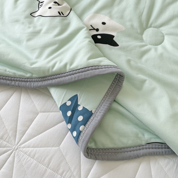 91家纺网 家纺一手货源 找家纺 千朵 2022新款全棉13372大豆夏被 小猫