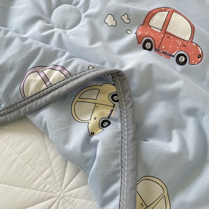 91家纺网 家纺一手货源 找家纺 千朵 2022新款全棉13372大豆夏被 小汽车