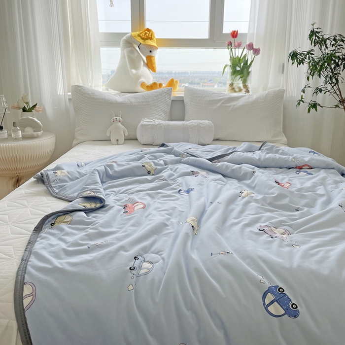 91家纺网 家纺一手货源 找家纺 千朵 2022新款全棉13372大豆夏被 小汽车