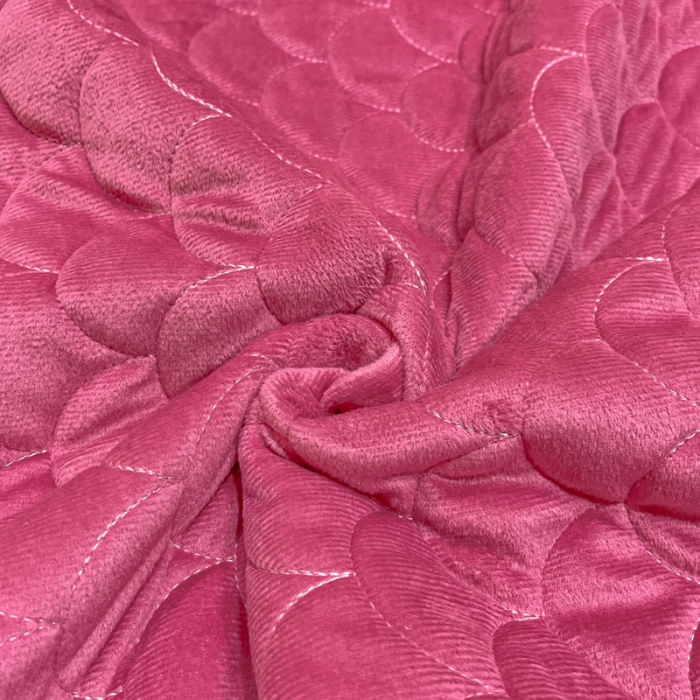 91家纺网 家纺一手货源 找家纺 畅销被业 2022网红款水晶绒绗缝床裙绗缝被套款四件套法莱绒 红豆沙