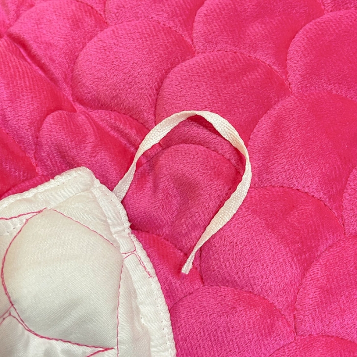 91家纺网 家纺一手货源 找家纺 畅销被业 2022网红款水晶绒绗缝床裙绗缝被套款四件套法莱绒 玫瑰红