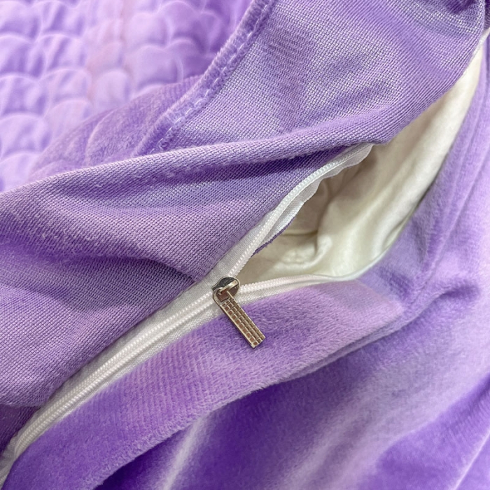 91家纺网 家纺一手货源 找家纺 畅销被业 2022网红款水晶绒绗缝床裙绗缝被套款四件套法莱绒 紫雪青