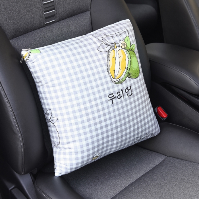 91家纺网 家纺一手货源 找家纺 阳光依佰抱枕被 2022新款韩舒棉多功能印花抱枕被 榴莲