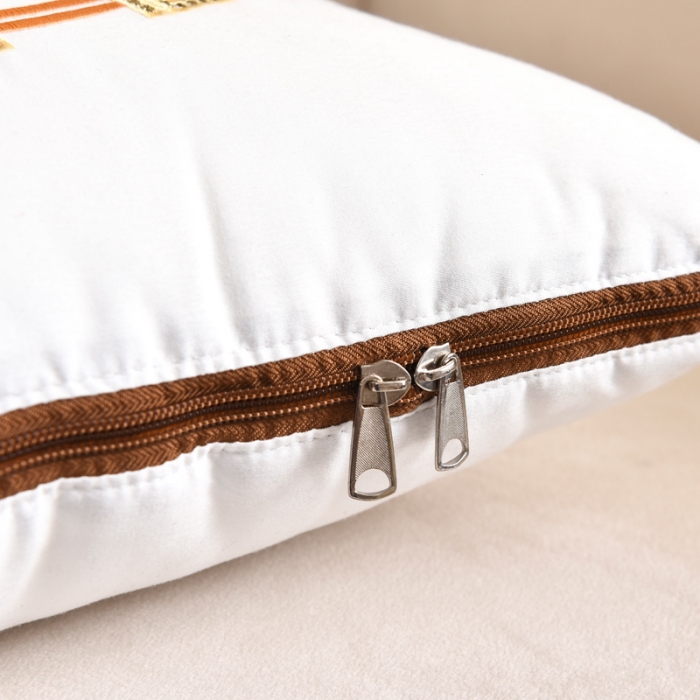 91家纺网 家纺一手货源 找家纺 阳光依佰抱枕被 2022新款磨毛回纹刺绣靠枕靠垫抱枕被 白色