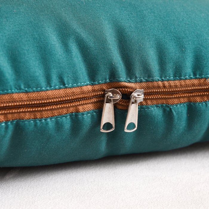 91家纺网 家纺一手货源 找家纺 阳光依佰抱枕被 2022新款磨毛小兔子贴布刺绣靠枕靠垫抱枕被 松石绿