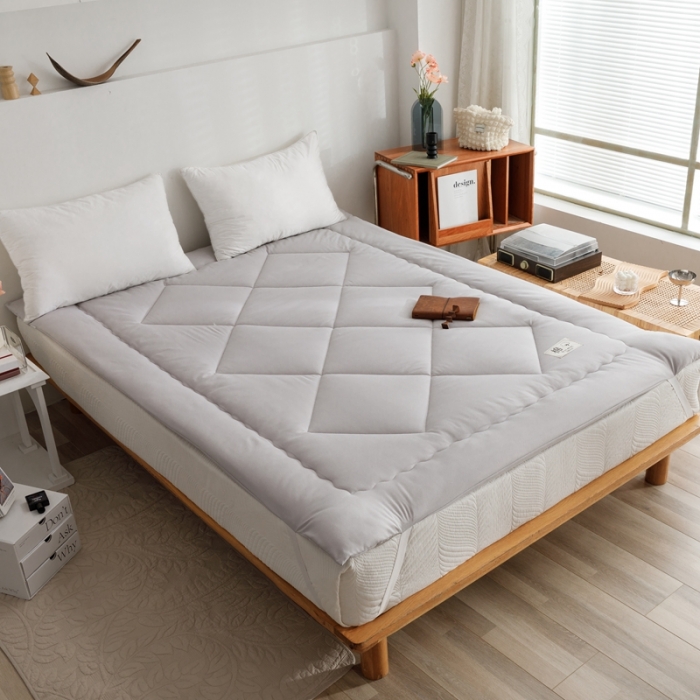 91家纺网 家纺一手货源 找家纺 棉造家居 2022新款新疆棉棉花床褥床垫 灰色