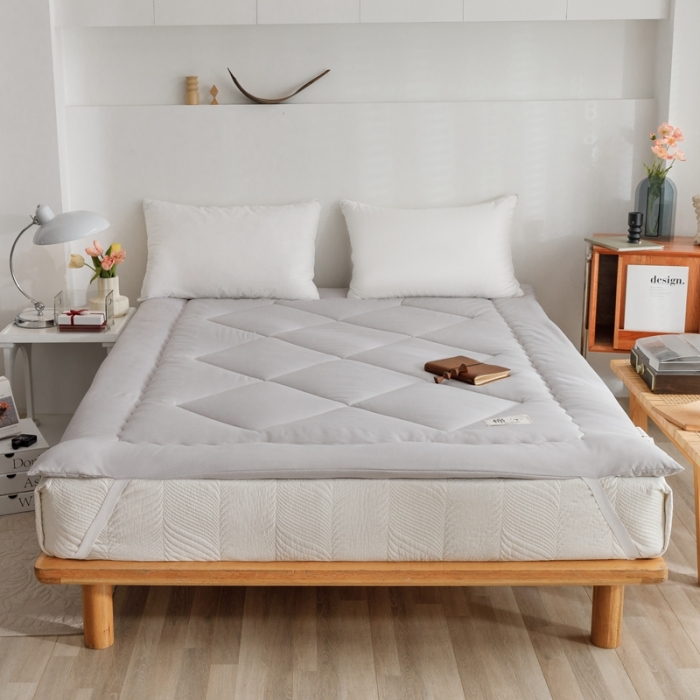 91家纺网 家纺一手货源 找家纺 棉造家居 2022新款新疆棉棉花床褥床垫 灰色