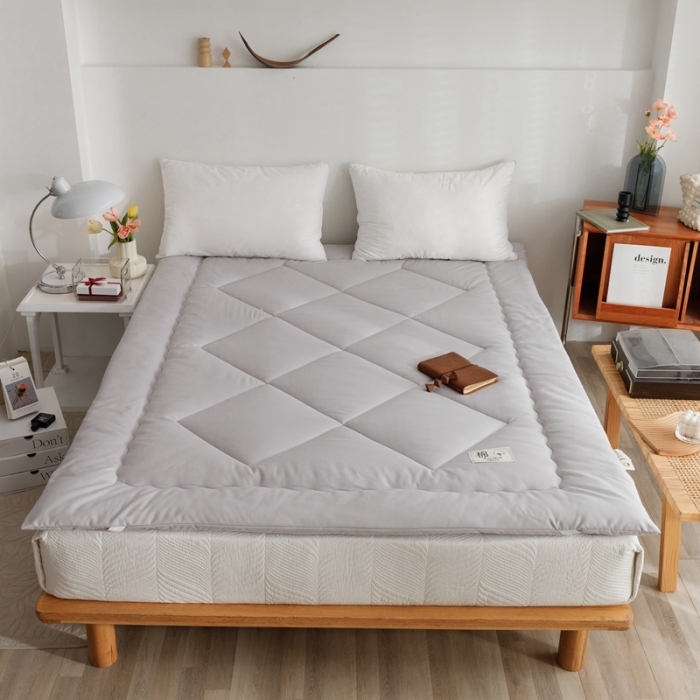 91家纺网 家纺一手货源 找家纺 棉造家居 2022新款新疆棉棉花床褥床垫 灰色