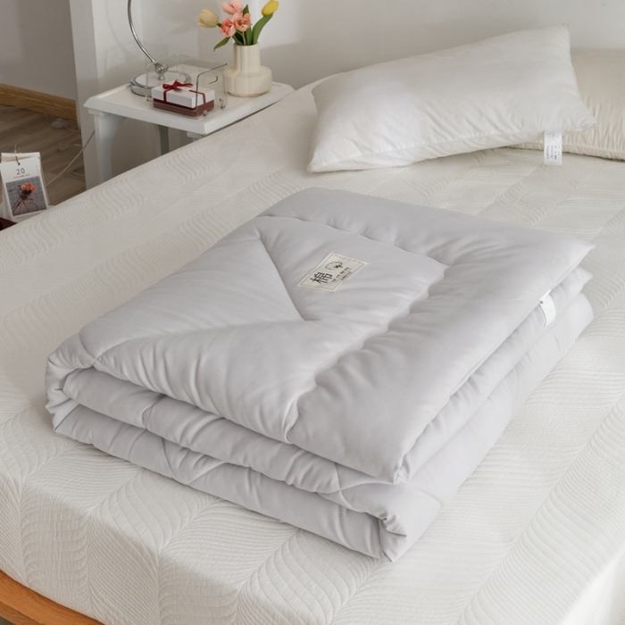 91家纺网 家纺一手货源 找家纺 棉造家居 2022新款新疆棉棉花床褥床垫 灰色