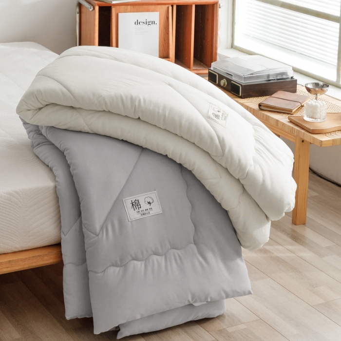 91家纺网 家纺一手货源 找家纺 棉造家居 2022新款新疆棉棉花床褥床垫 灰色