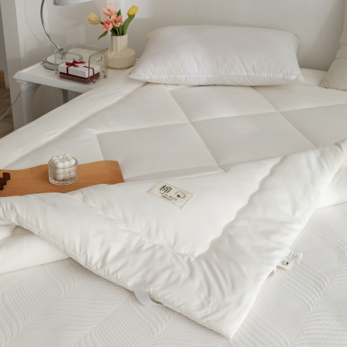 91家纺网 家纺一手货源 找家纺 棉造家居 2022新款新疆棉棉花床褥床垫 白色