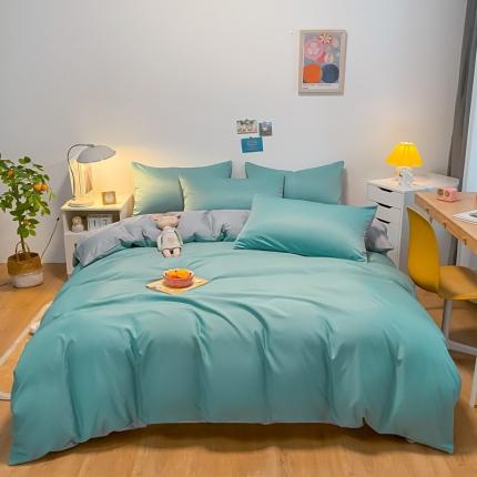 91家纺网 家纺一手货源 找家纺 （总）子钦 2023新款春夏纯色水洗真丝四件套