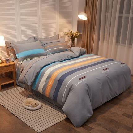 91家纺网 家纺一手货源 找家纺 (总) 简约 2025新款全棉四件套活性生态磨毛四件套