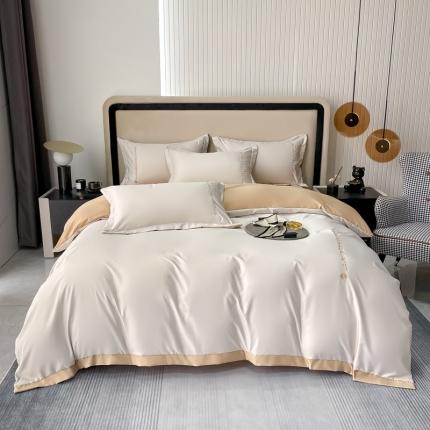 91家纺网 家纺一手货源 找家纺 (总) 芯贝儿 2023新款水洗天丝四件套--邂逅