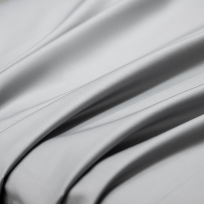 91家纺网 家纺一手货源 找家纺 秀色2025新款100支纯色双拼四件套长绒棉单床单莫奈典雅灰