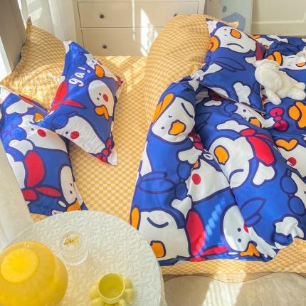 91家纺网 家纺一手货源 找家纺 漫仙阁家纺 2024新款芦荟棉四件套 OK鸭