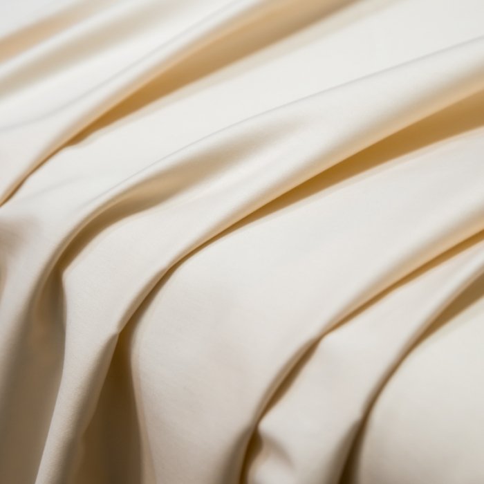 91家纺网 家纺一手货源 找家纺 秀色2025新款100支纯色双拼四件套长绒棉单床单莫奈奶昔白