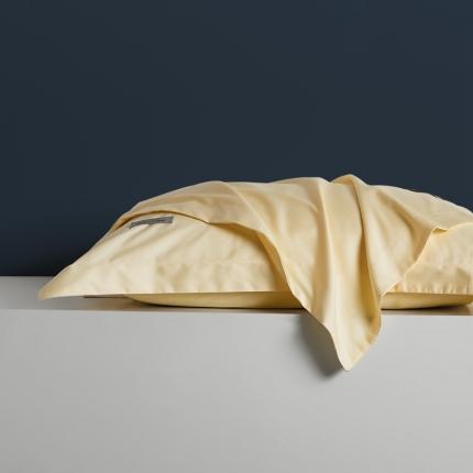 米澜 2022新款100支贡缎长绒棉单品枕套 向阳黄48*74cm(对)