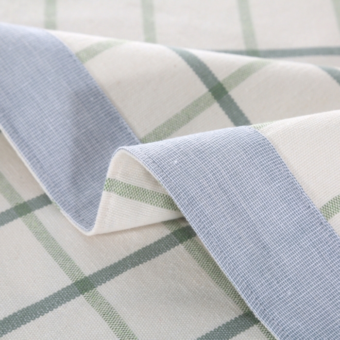 91家纺网 家纺一手货源 找家纺 恋尚羽 2025新款加厚纯棉老粗布凉席三件套 艾格-蓝