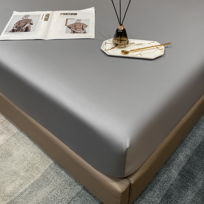 91家纺网 家纺一手货源 找家纺 (总) 秀色 2025新款50支贡缎长绒棉纯色单床笠单件