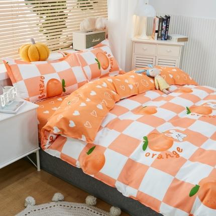 乐居坊 2022新款芦荟棉花型宿舍床 格子橙