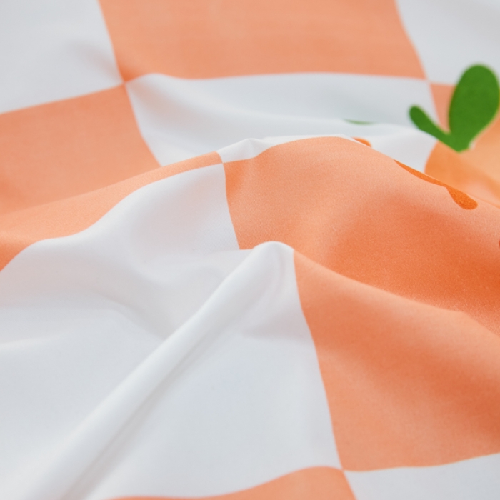 91家纺网 家纺一手货源 找家纺 乐居坊 2022新款芦荟棉花型宿舍床 格子橙