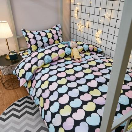 91家纺网 家纺一手货源 找家纺 乐居坊 2022新款芦荟棉花型宿舍床 彩虹之心