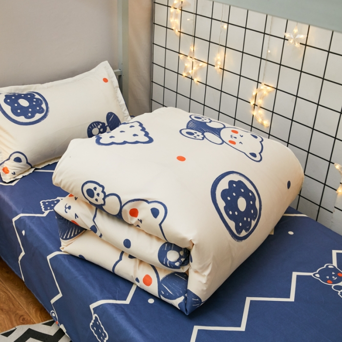 91家纺网 家纺一手货源 找家纺 乐居坊 2022新款芦荟棉花型宿舍床 小熊饼干