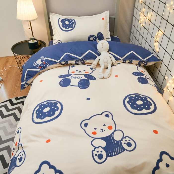 91家纺网 家纺一手货源 找家纺 乐居坊 2022新款芦荟棉花型宿舍床 小熊饼干