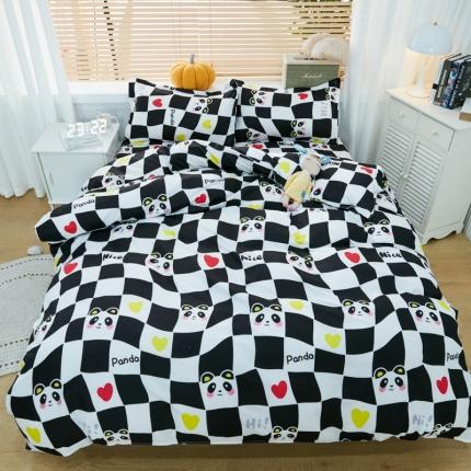 91家纺网 家纺一手货源 找家纺 乐居坊 2022新款芦荟棉四件套 吉祥物