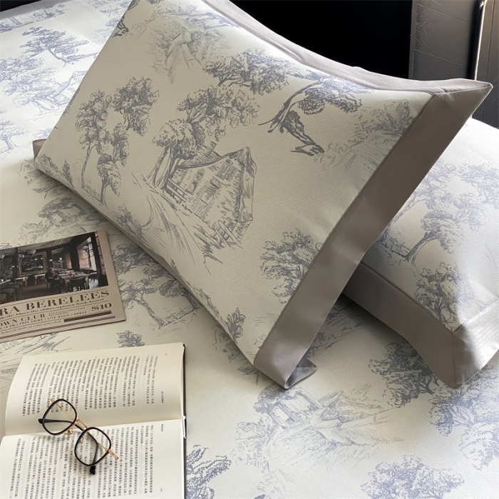 91家纺网 家纺一手货源 找家纺 三味舒屋 2025新款西西里印花冰丝席-床席款实拍2 西西里灰