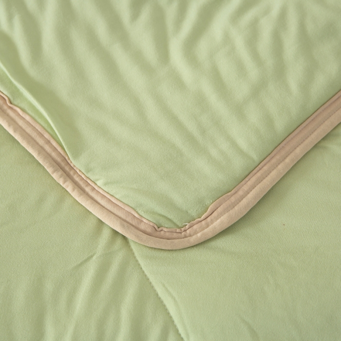 91家纺网 家纺一手货源 找家纺 一条棉被 2022新款针织棉夏被 果绿