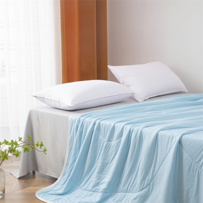 91家纺网 家纺一手货源 找家纺 一条棉被 2022新款针织棉夏被 浅蓝