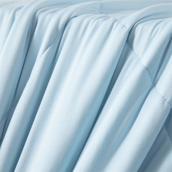 91家纺网 家纺一手货源 找家纺 一条棉被 2022新款针织棉夏被 浅蓝