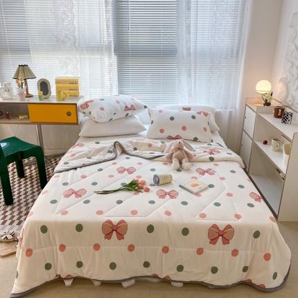 91家纺网 家纺一手货源 找家纺 （总）昔可 2022新款卡通包边牛奶丝针织夏被