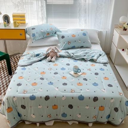 91家纺网 家纺一手货源 找家纺 （总）昔可 2022新款卡通包边牛奶丝针织夏被