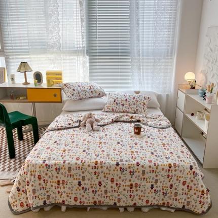 91家纺网 家纺一手货源 找家纺 昔可 2022新款包边牛奶丝针织夏被 小狮子