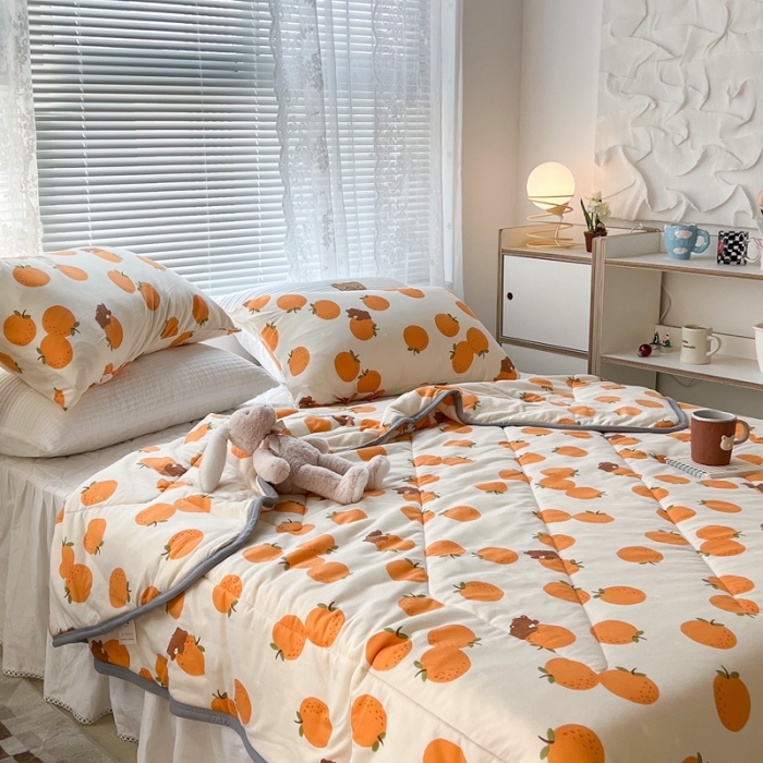 91家纺网 家纺一手货源 找家纺 （总）昔可 2022新款卡通包边牛奶丝针织夏被