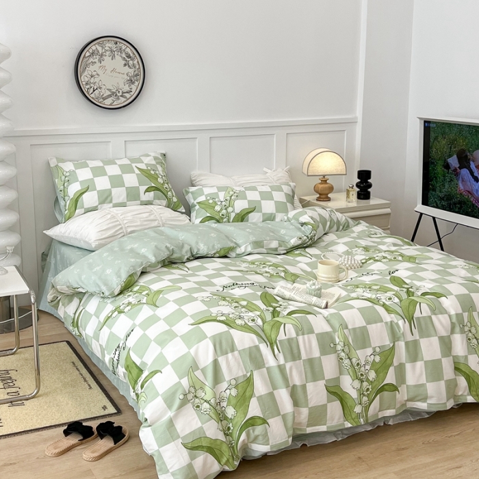 91家纺网 家纺一手货源 找家纺 （总）昔可 2022新款全棉梦幻花园系列印花四件套