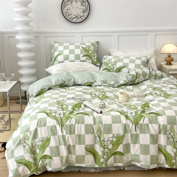 91家纺网 家纺一手货源 找家纺 （总）昔可 2022新款全棉梦幻花园系列印花四件套