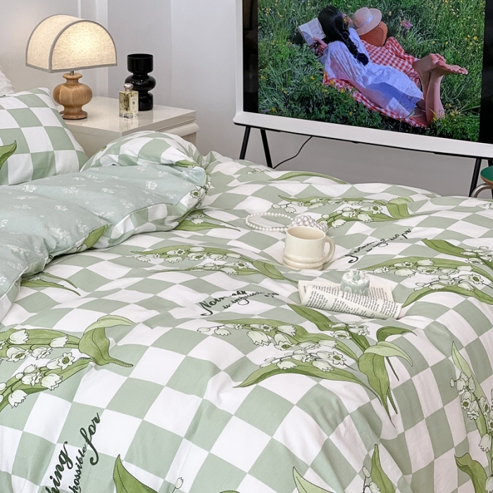 91家纺网 家纺一手货源 找家纺 （总）昔可 2022新款全棉梦幻花园系列印花四件套