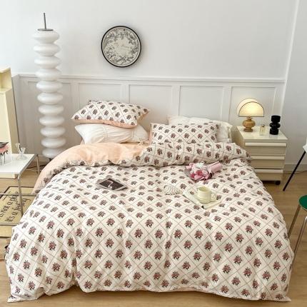 昔可 2022新款全棉梦幻花园系列印花四件套 南法假日