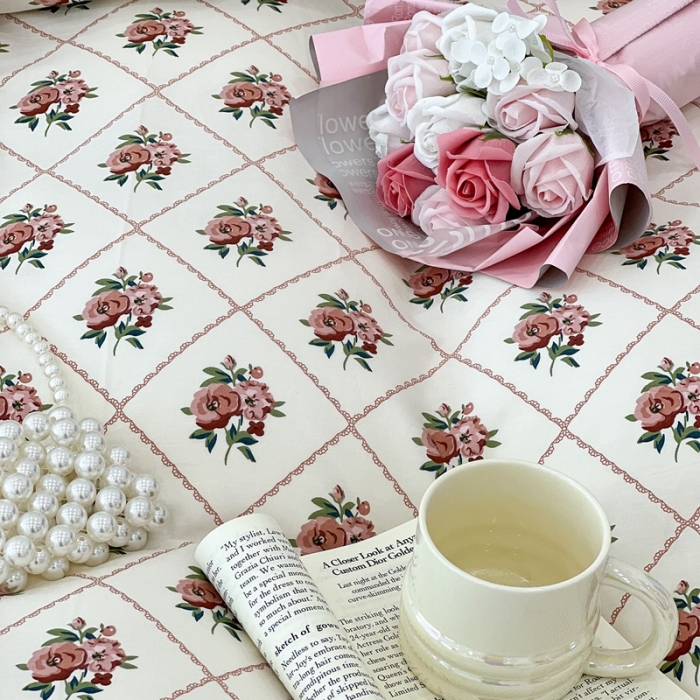 91家纺网 家纺一手货源 找家纺 昔可 2022新款全棉梦幻花园系列印花四件套 南法假日