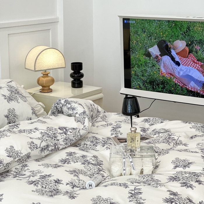 91家纺网 家纺一手货源 找家纺 昔可 2022新款全棉梦幻花园系列印花四件套 夏日花园