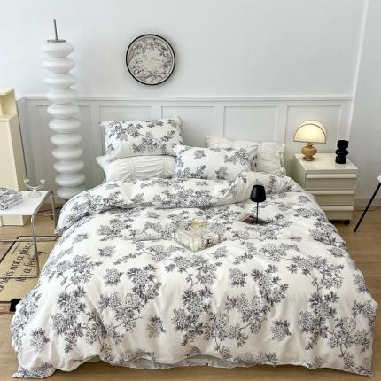 昔可 2022新款全棉梦幻花园系列印花四件套 夏日花园