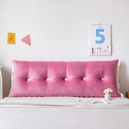 91家纺网 家纺一手货源 找家纺 一兰 2022新款水晶绒花边款床头靠垫床上大靠枕 莉迪亚-桃桃沙