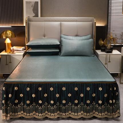 91家纺网 家纺一手货源 找家纺 （总）瑞宝 2025新款可拆卸床裙款冰藤席