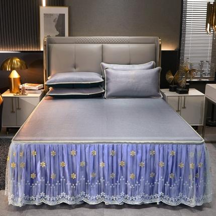 91家纺网 家纺一手货源 找家纺 （总）瑞宝 2025新款可拆卸床裙款冰藤席