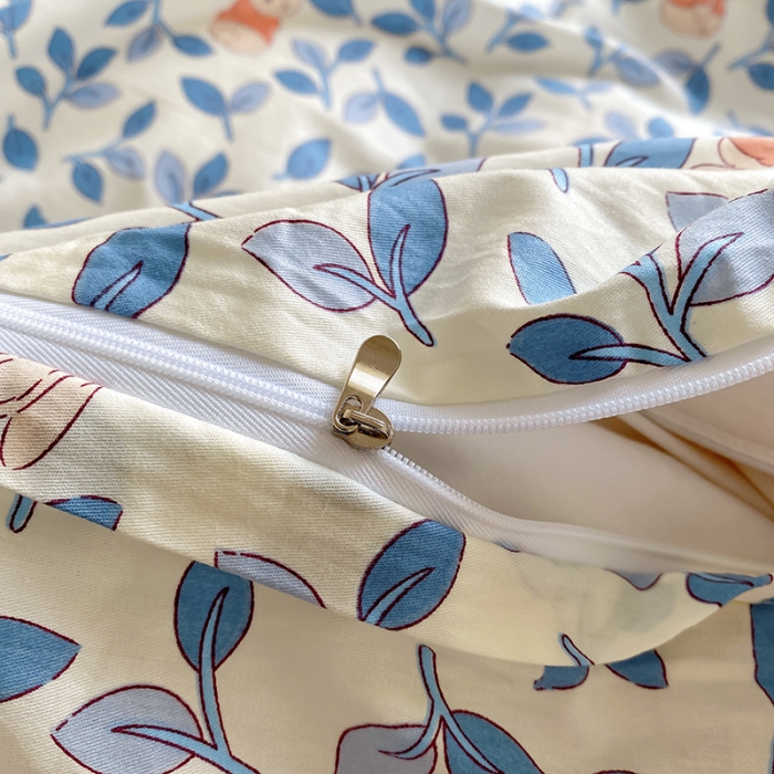 91家纺网 家纺一手货源 找家纺 田野 2022新款40支13372全棉单被套 菲菲兔