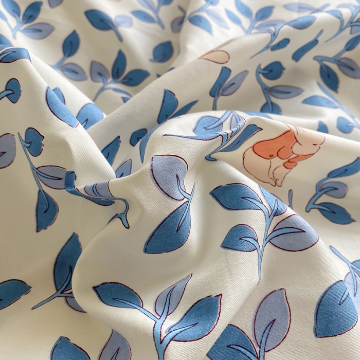 91家纺网 家纺一手货源 找家纺 田野 2022新款40支13372全棉单被套 菲菲兔